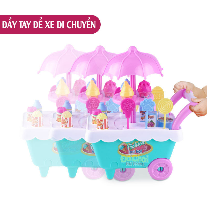 Bộ đồ chơi xe đẩy bán kem cho bé