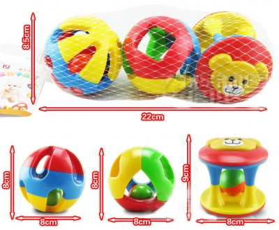 Bộ 3 lục lạc xúc xắc quả bóng cho bé